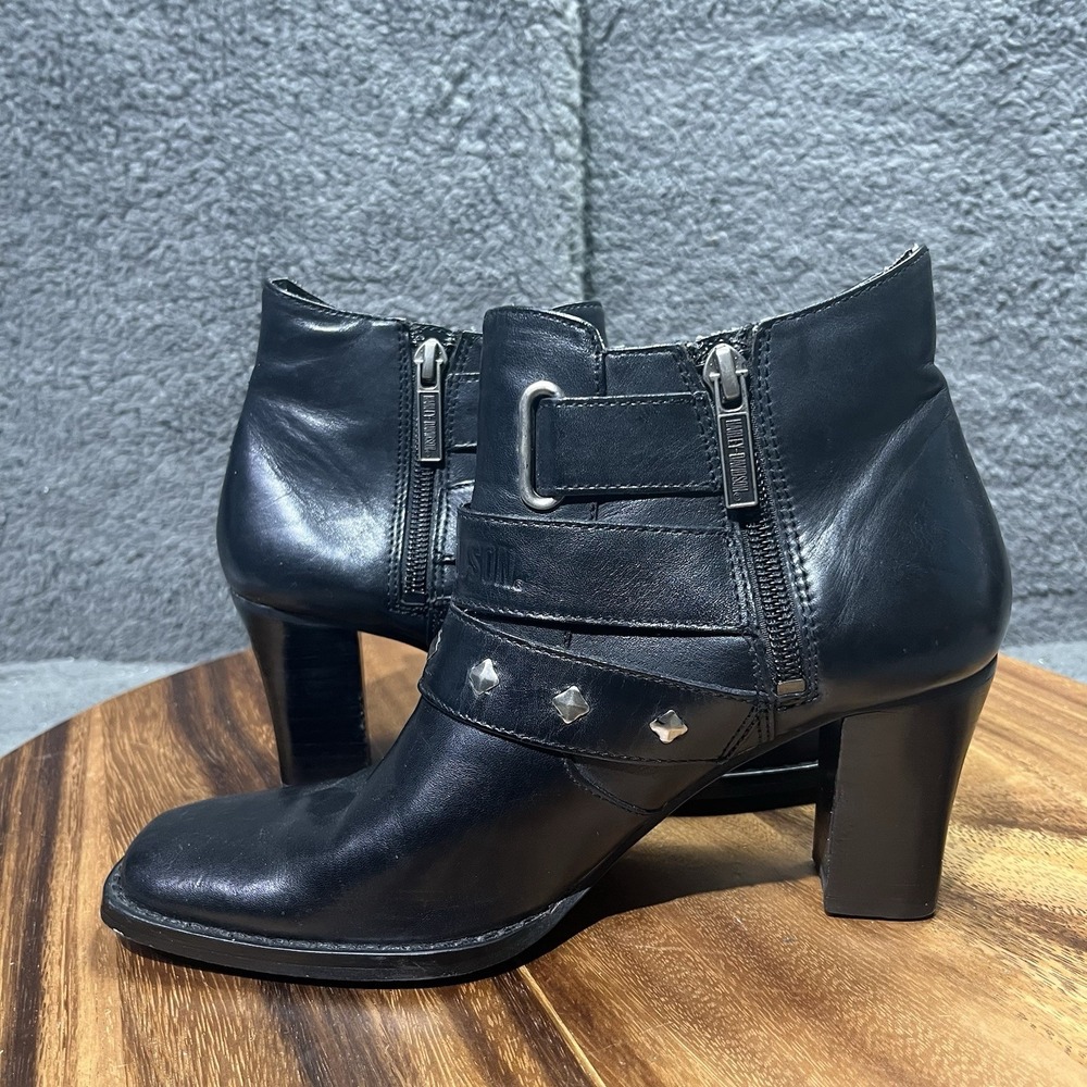Harley-Davidson Bridgit Shootie Black 4-Inch Boots Inside Zipper D84507 Size 7 - Picture 9 of 13